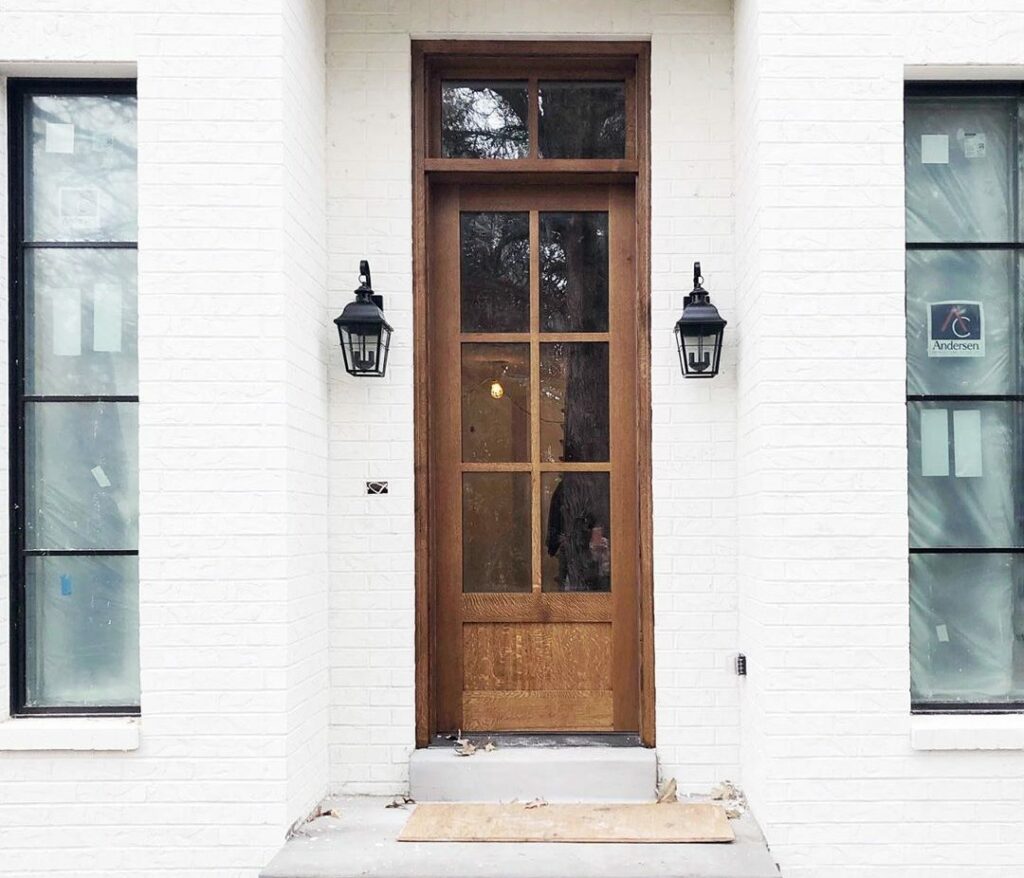 Choose a durable hardwood for the front door