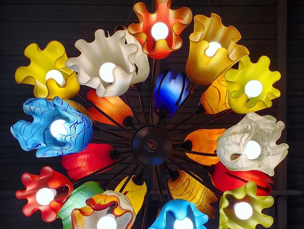 Multi-colored Glass lights