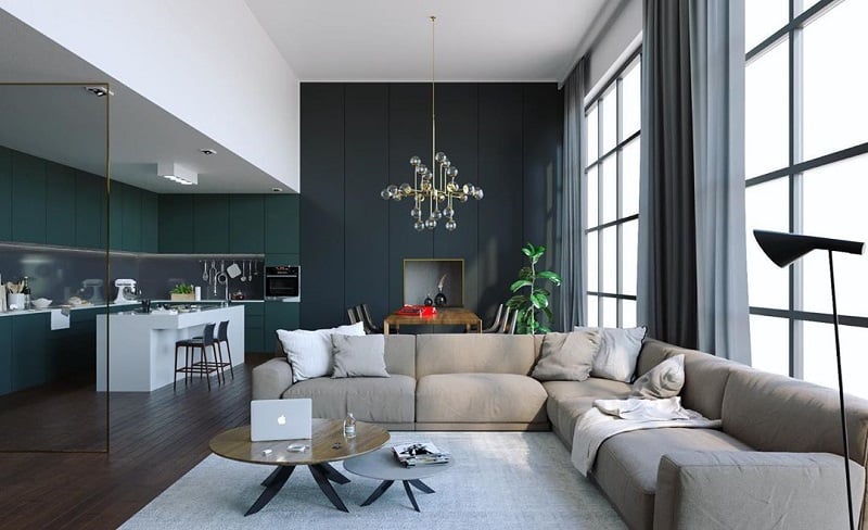 Luxe Green Living Room