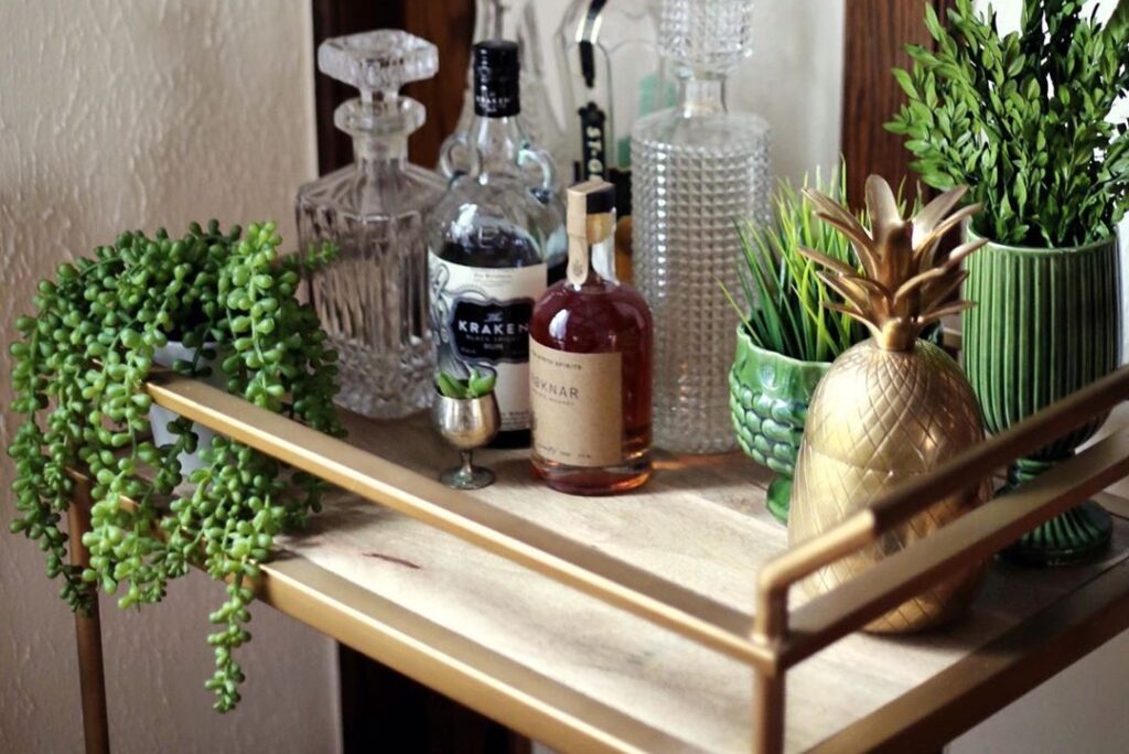 A bar cart