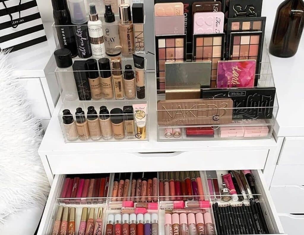 Arrange A Separate Space For Stashing Makeup-