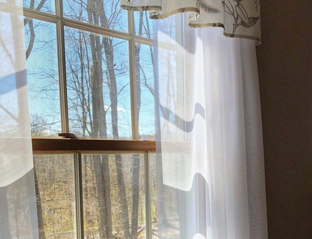 Soften the light with curtains
